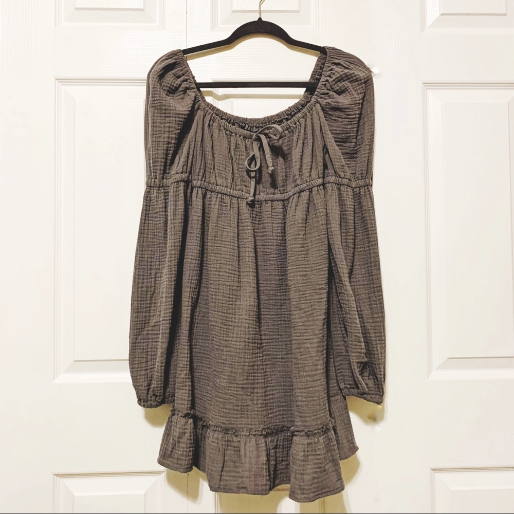 Muted Purple Peasant Style Dress NWOT